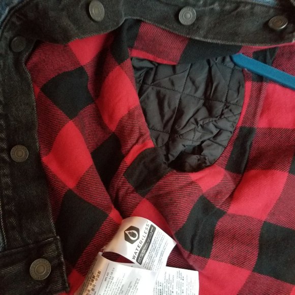 Levi's  TYPE 2 TRUCKER JACKET Denim and Plaid - Picture 4 of 8
